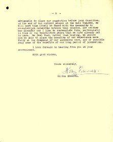Letter from Hilton Edwards, of Hilton Edwards and Micheál MacLiammóir productions, to the Secretary of the Arts Council (page 3)